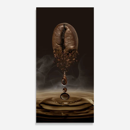 Goccia di Caffè Quadro in Vetro Temperato