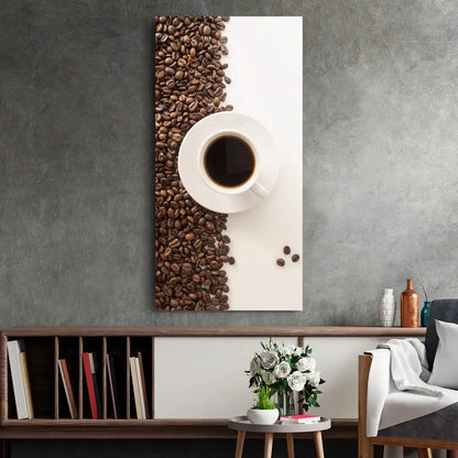 Caffè a Contrasto Quadro in Vetro Temperato