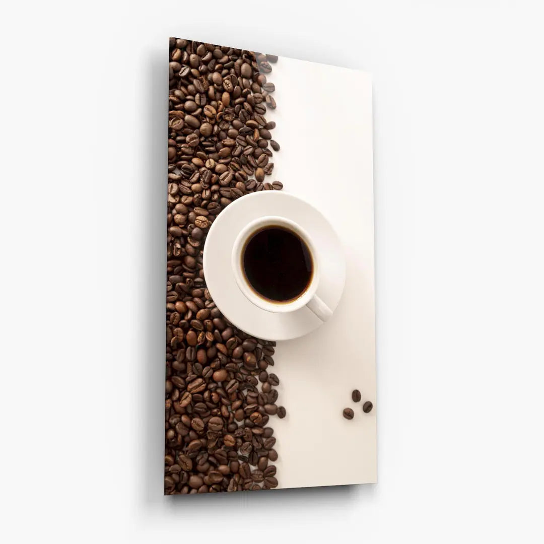 Contrasted Coffee Glass Wall Art