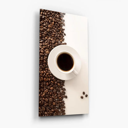 Caffè a Contrasto Quadro in Vetro Temperato