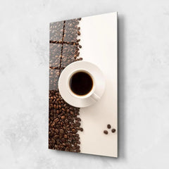 Caffè a Contrasto Quadro in Vetro Temperato