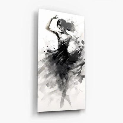 Dancing Woman Glass Wall Art - LUXARTDECO