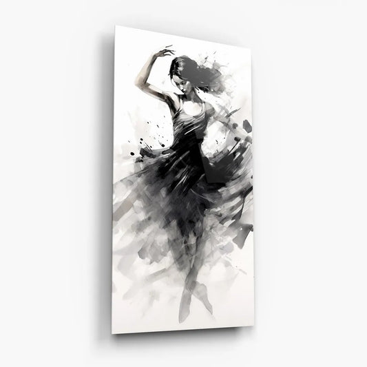 Dancing Woman Glass Wall Art
