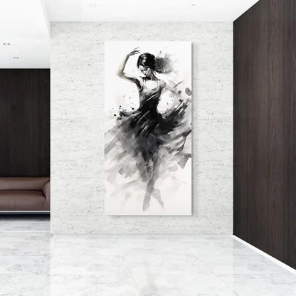 Dancing Woman Glass Wall Art - LUXARTDECO