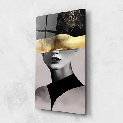 Golden Dream Glass Wall Art - LUXARTDECO