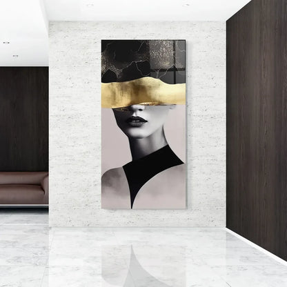 Golden Dream Glass Wall Art - LUXARTDECO