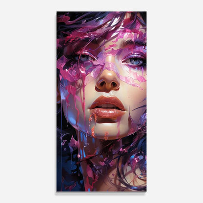 Violet Beauty Glass Wall Art - LUXARTDECO
