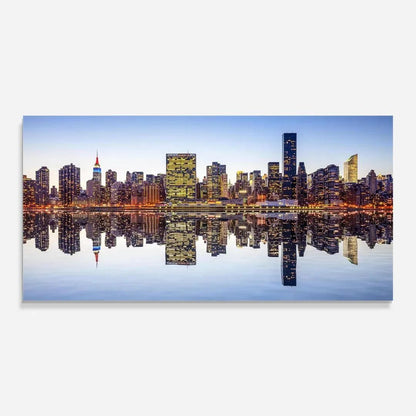 New York Glass Wall Art - LUXARTDECO