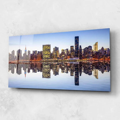 New York Glass Wall Art - LUXARTDECO