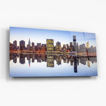 New York Glass Wall Art - LUXARTDECO