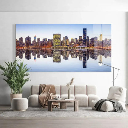 New York Glass Wall Art - LUXARTDECO