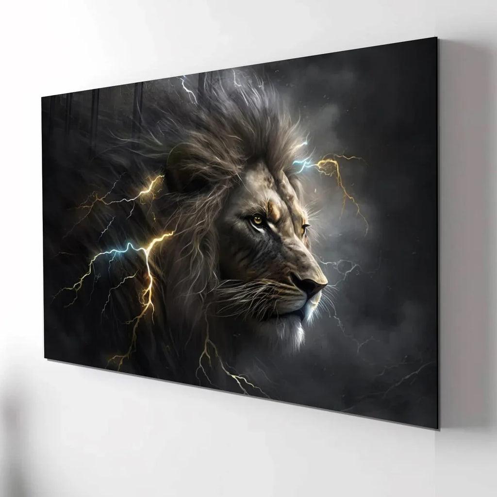 Lion Glas Wall Art - LUXARTDECO
