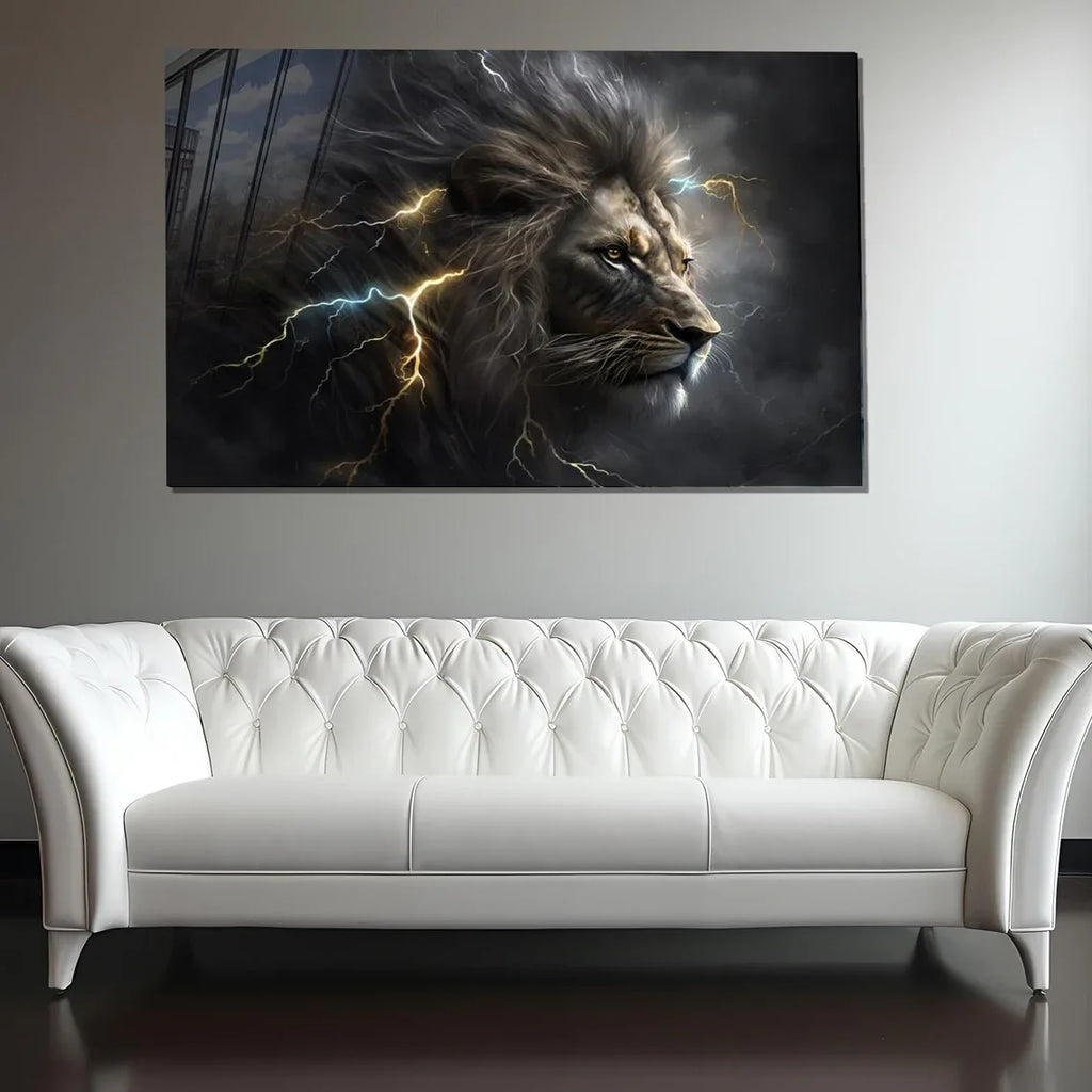 Lion Glas Wall Art - LUXARTDECO