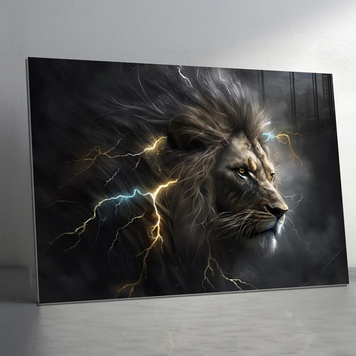 Lion Glas Wall Art - LUXARTDECO