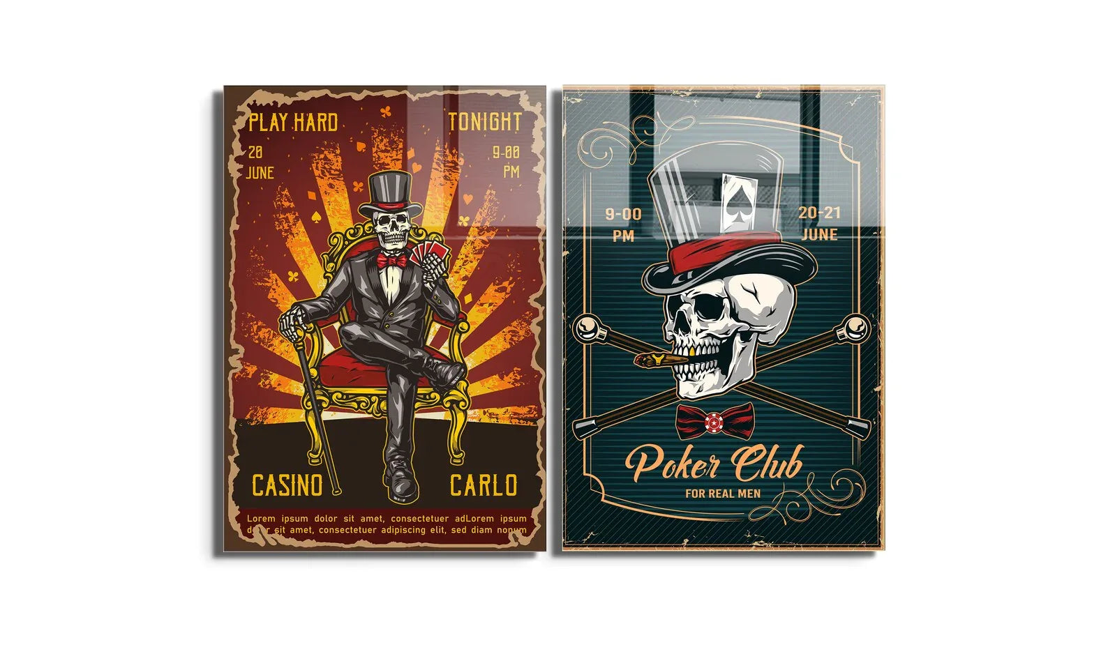 Casino Games Glass Wall Art - LUXARTDECO