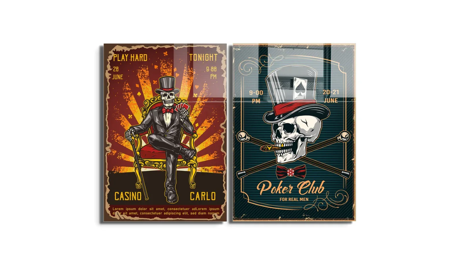 Casino Games Glass Wall Art - LUXARTDECO