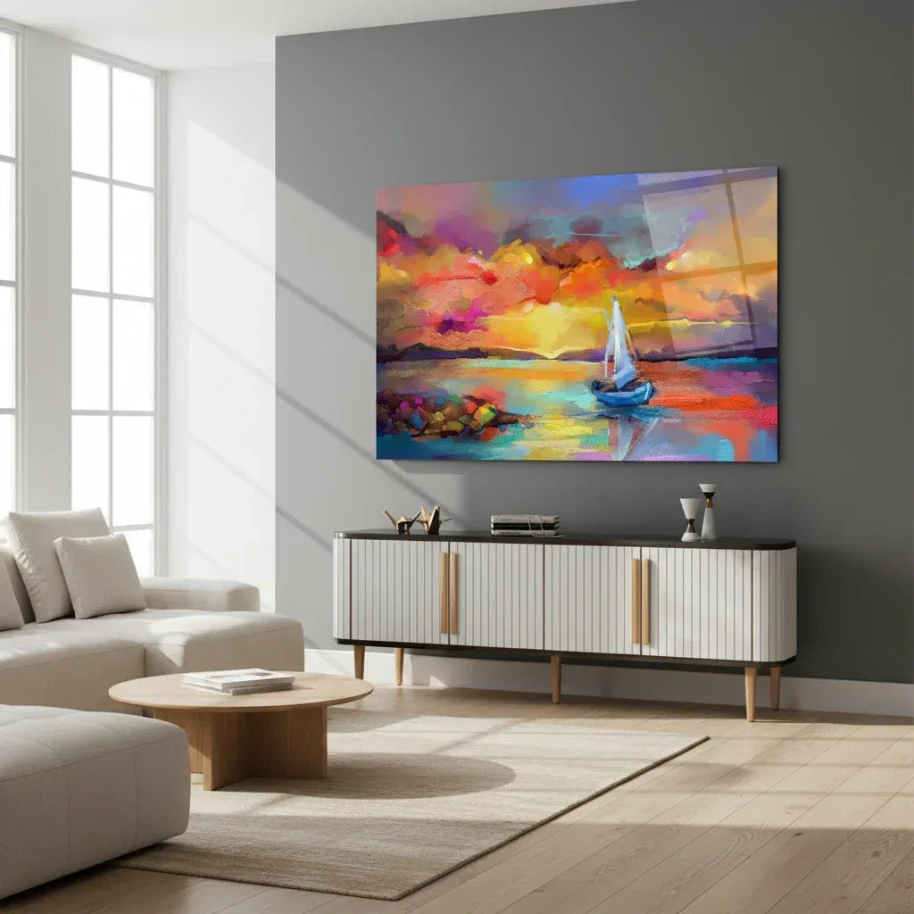 Colorful Sea Glass Wall Art - LUXARTDECO
