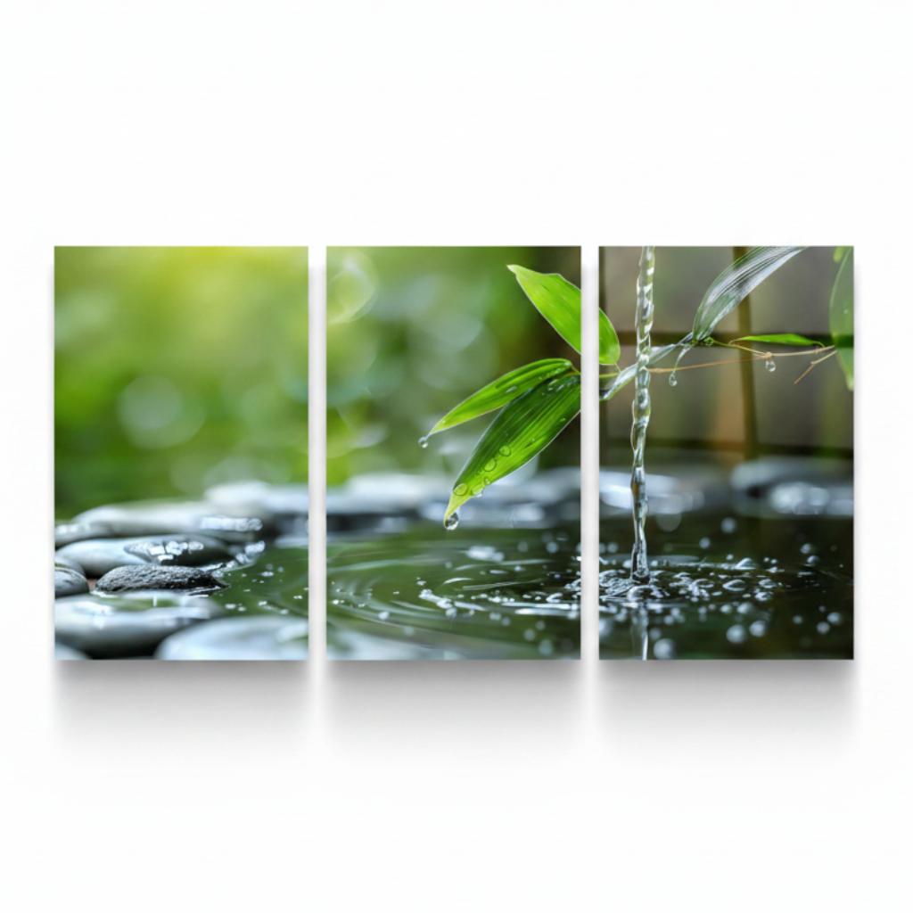 Ruscello d'acqua Quadro in Vetro Temperato