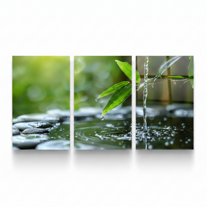 Ruscello d'acqua Quadro in Vetro Temperato