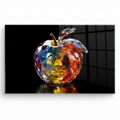 Crystal Apple Glass Wall Art