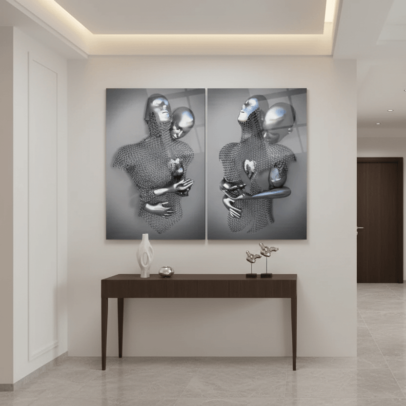 Bodies in Love Duo Glass Wall Art Set