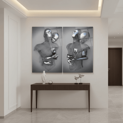 Bodies in Love Duo Glass Wall Art Set