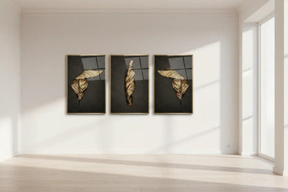Leaves Glass Wall Art - LUXARTDECO