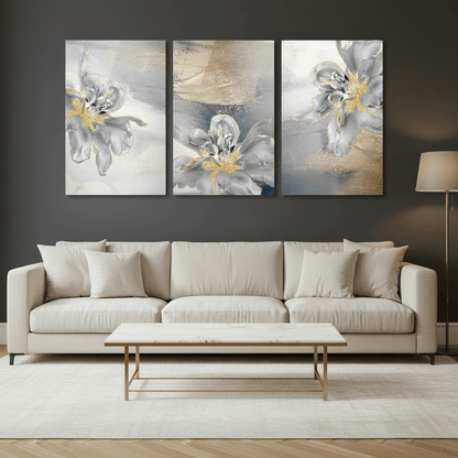 Fiori Astratti Quadro in vetro temperato