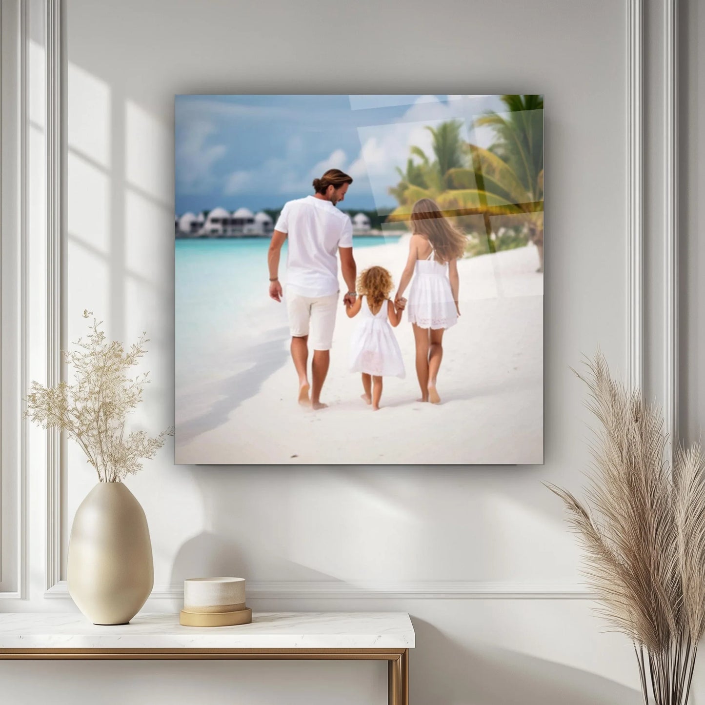 Square Custom Print on Glass - LUXARTDECO