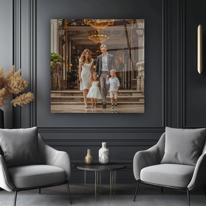 Square Custom Print on Glass - LUXARTDECO