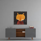 Fox Glass Wall Art - LUXARTDECO