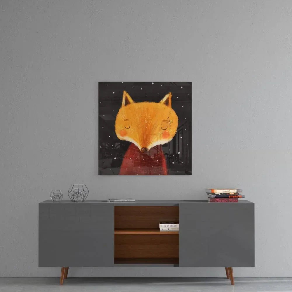 Fox Glass Wall Art - LUXARTDECO