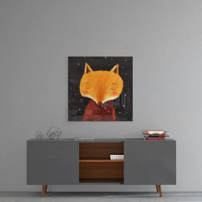 Fox Glass Wall Art - LUXARTDECO