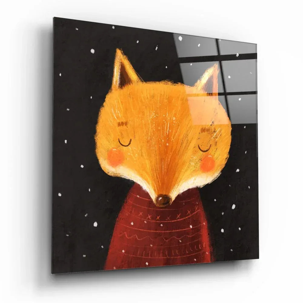 Fox Glass Wall Art - LUXARTDECO