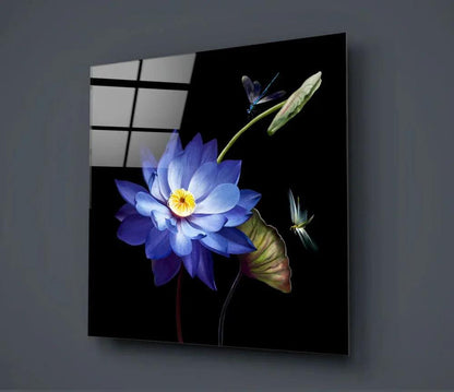 Lotus Glass Wall Art - LUXARTDECO