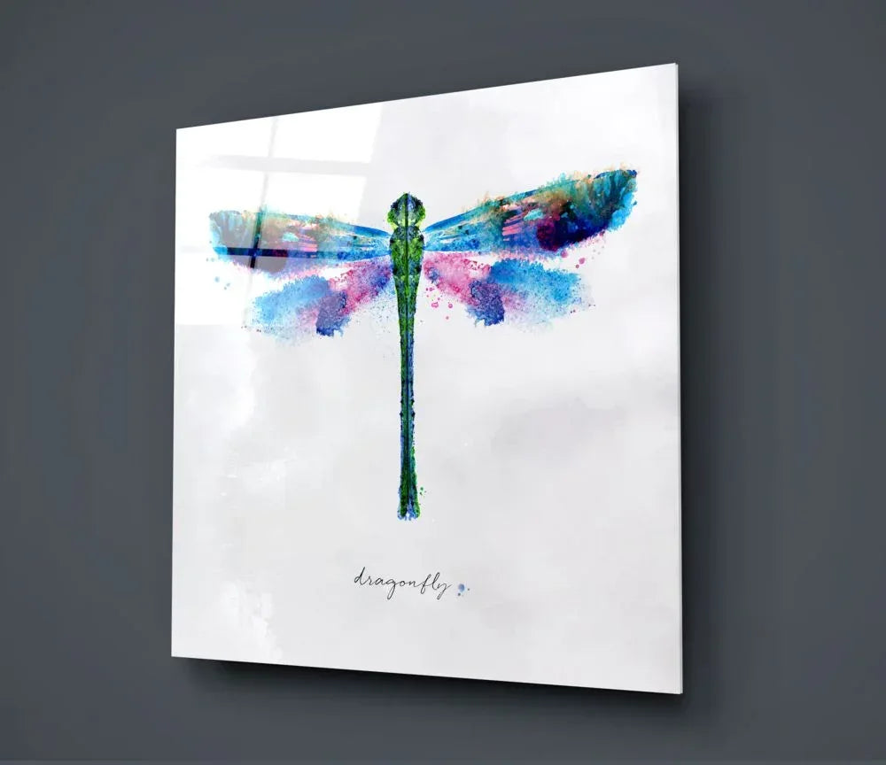 Dragonfly Glass Wall Art - LUXARTDECO