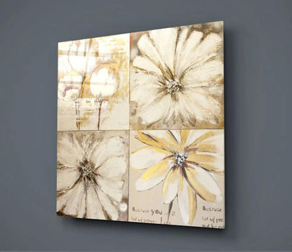 Flowers Glass Wall Art - LUXARTDECO