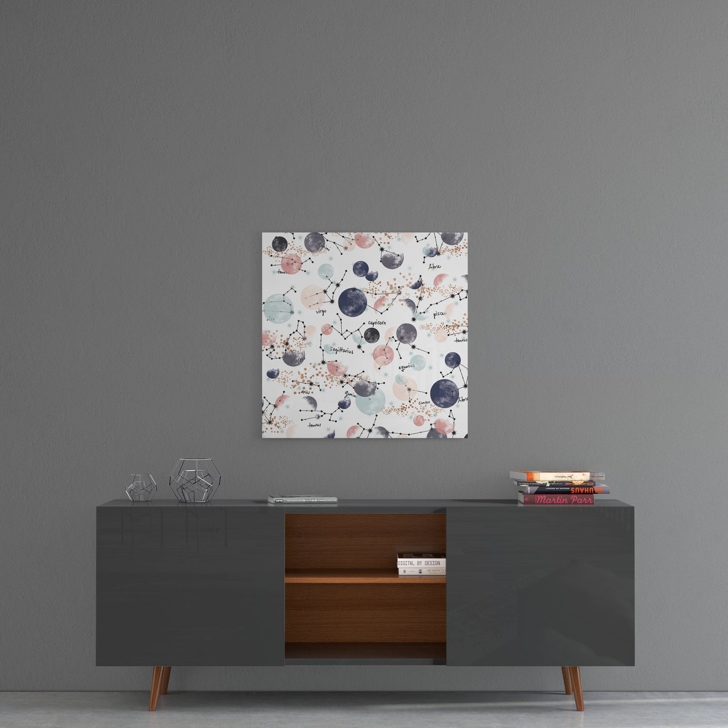 Planets Glass Wall Art