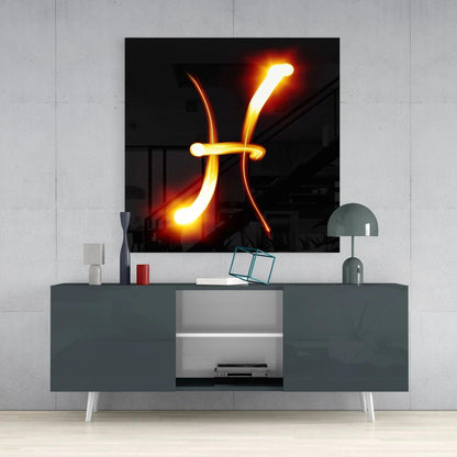 Horoscopes - Pisces Glass Wall Art - LUXARTDECO