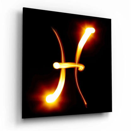 Horoscopes - Pisces Glass Wall Art - LUXARTDECO