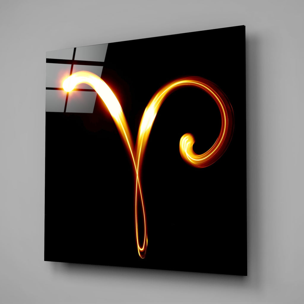 Horoscopes - Aries Glass Wall Art