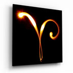 Horoscopes - Aries Glass Wall Art