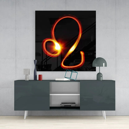Horoscopes - Leo Glass Wall Art - LUXARTDECO