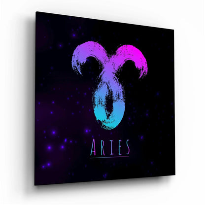 Horoscopes - Aries Glass Wall Art - LUXARTDECO