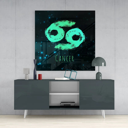 Horoscopes - Cancer Glass Wall Art - LUXARTDECO
