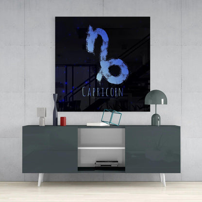 Horoscopes - Capricorn Glass Wall Art - LUXARTDECO