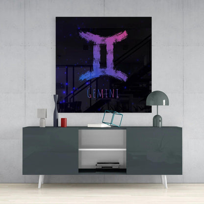 Horoscopes - Gemini Glass Wall Art - LUXARTDECO
