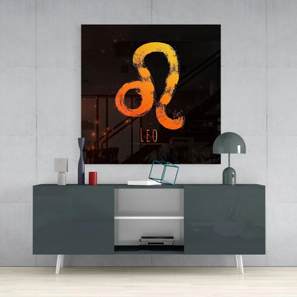 Horoscopes - Leo Glass Wall Art - LUXARTDECO