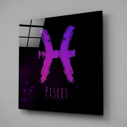 Horoscopes - Pisces Glass Wall Art - LUXARTDECO