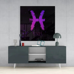 Horoscopes - Pisces Glass Wall Art - LUXARTDECO